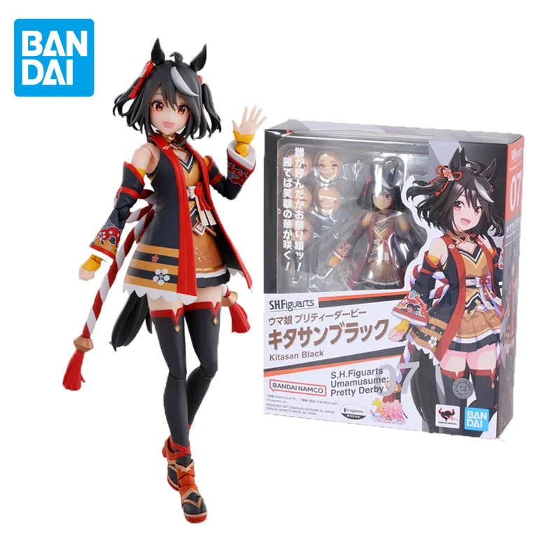 Bandai Original S.H.Figuarts Pretty Derby Anime Figure Kitasan Black Action Figure Toys for Boys Girls Children Birthday Gifts