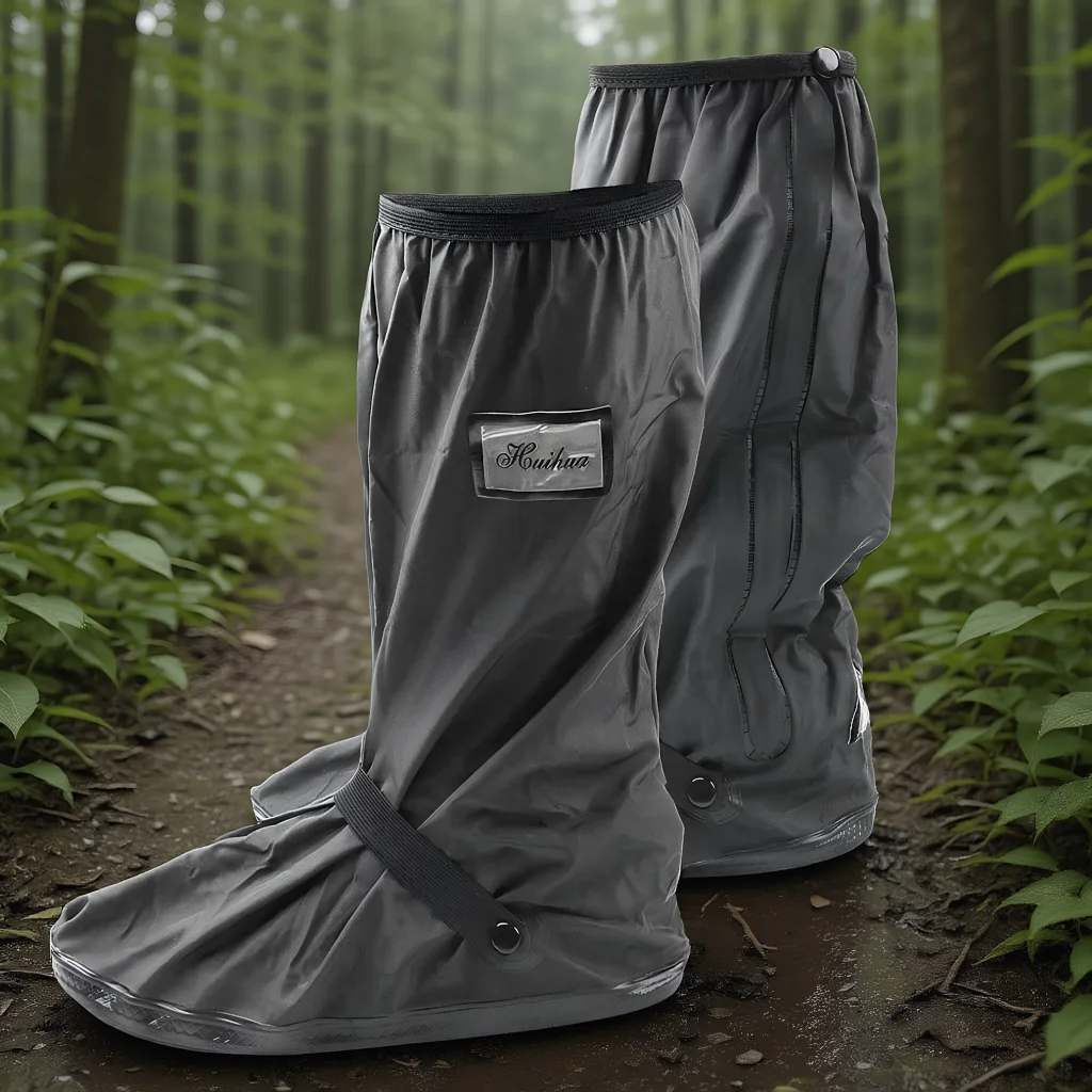 

Reusable Motorcycle Rain Boot Covers - Non-Slip Bicycle Shoe Protectors for Rainy Snowy Days