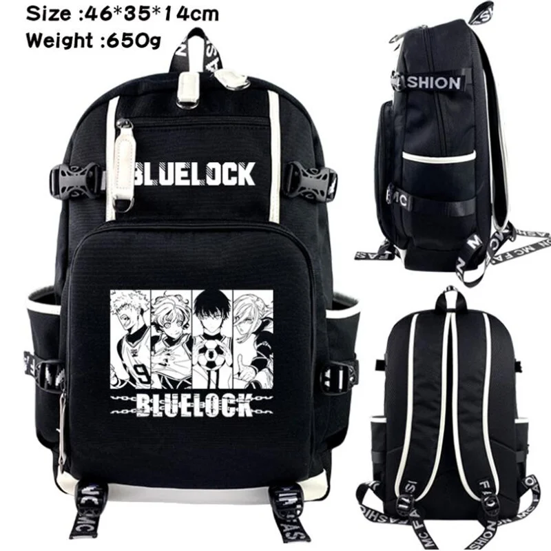 Anime Blue Lock Rin Itoshi Isagi Yoichi Backpack Teenarges Schoolbag Men Women Fashion Laptop Shoulder Outdoor Mochila