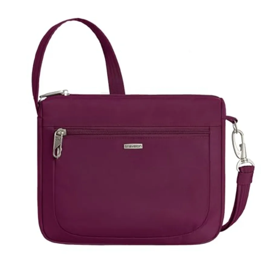 

Anti-Theft Classic Small East/West Crossbody Bag for Daily Commute, Nylon Fabric, Black, Water-Resistant and RFID-Blocking