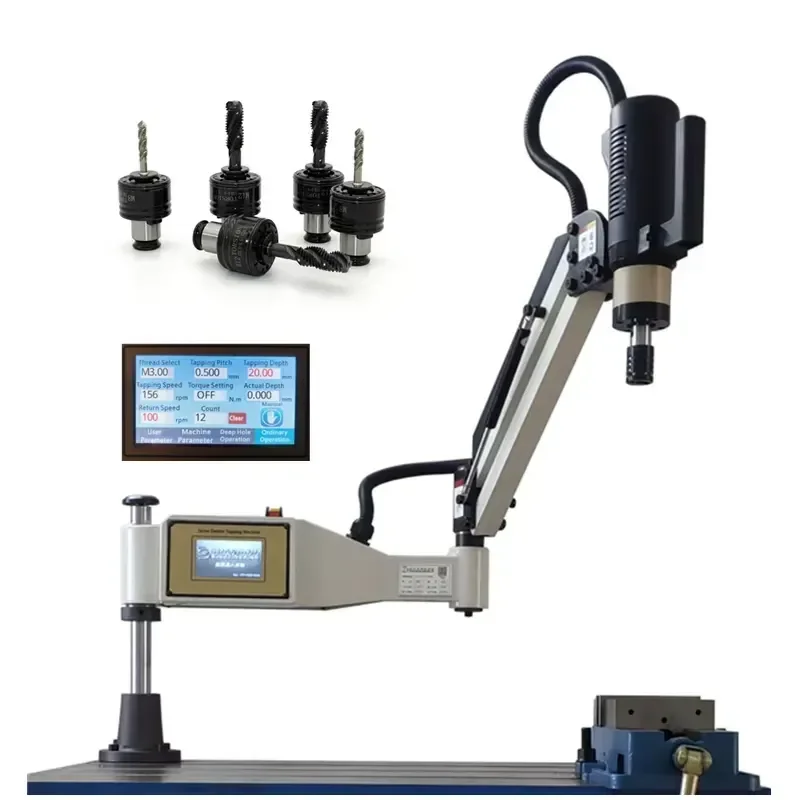 CE Certified 220V CNC M3-M20 Universal Vertical Tapping Machine with 600W Motor and 0-200 RPM Spindle Speed