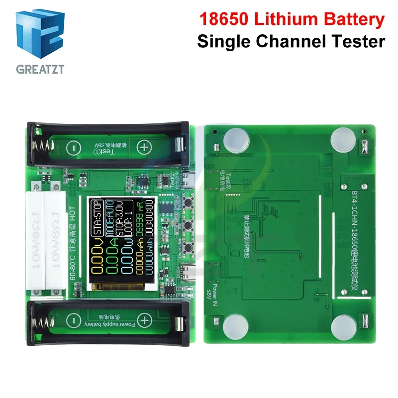 Type-C LCD Display Battery Capacity Tester MAh MWh Lithium Battery Digital Battery Power Detector Module 18650 Battery Tester