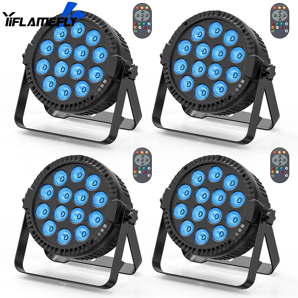 yiflamefly luz de palco led com controle remoto holofotes de festa iluminacao de discoteca em pc rgbw dmx512 pcs 01