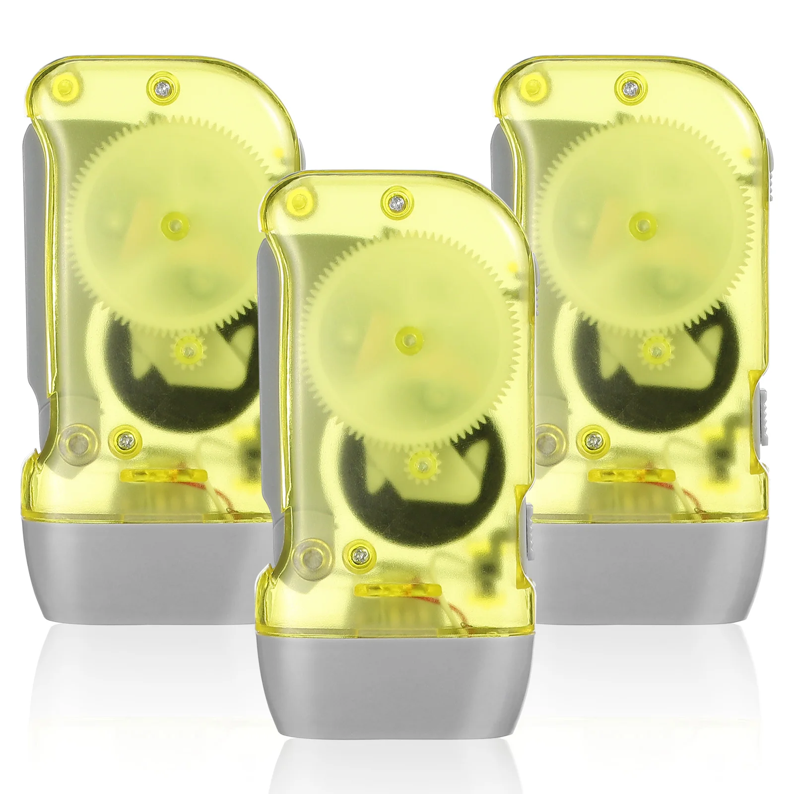 3pcs Hand Crank Flashlight LED Emergency Light Survival Camping Repair Bright Manual Wind Up Flashlights Bulk Rechargeable