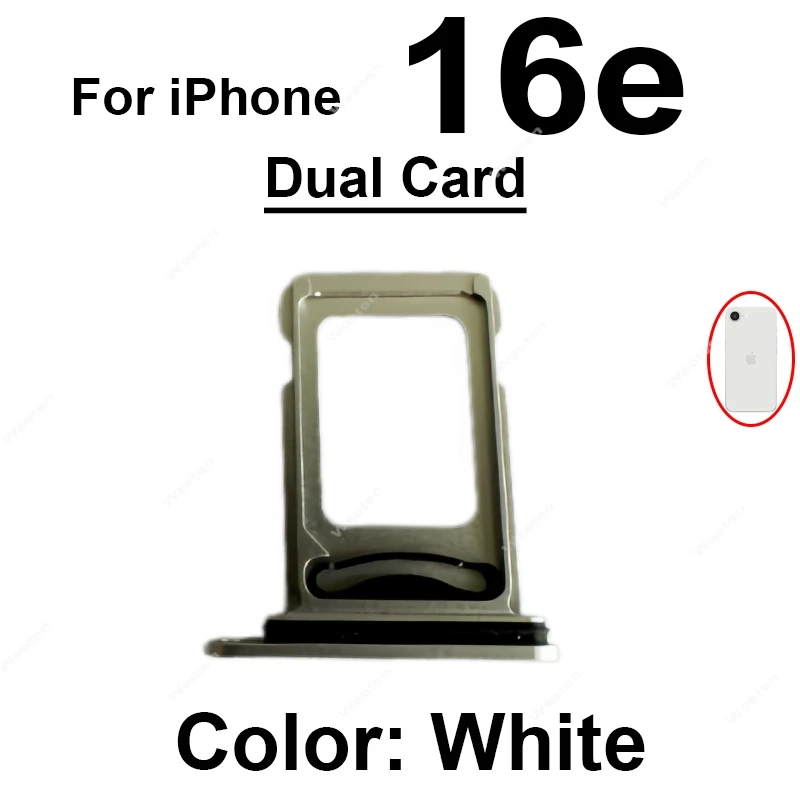 For iPhone 16e 16 Pro 16 Pro Max Single Dual SIM Card Tray Sim Card Slot Tray Holder Adapter SIM Card Reader Slot Spare Parts