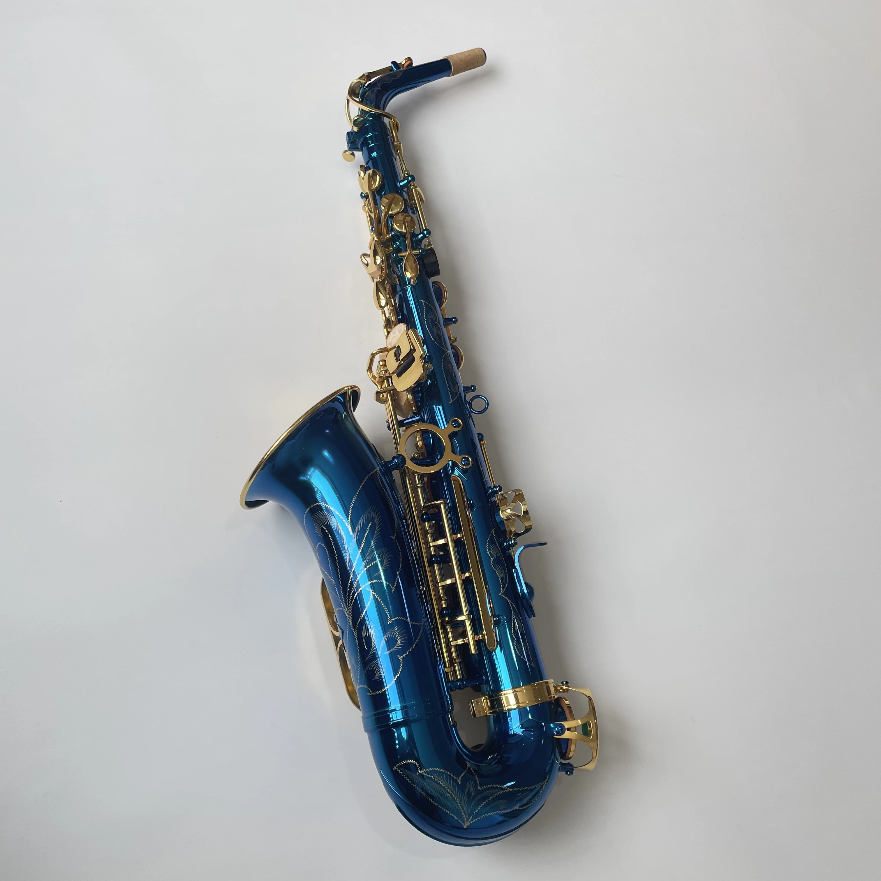 Fast Delivery Blue Eb Saxophone Best Quality Professional Alto Saxophone OEM