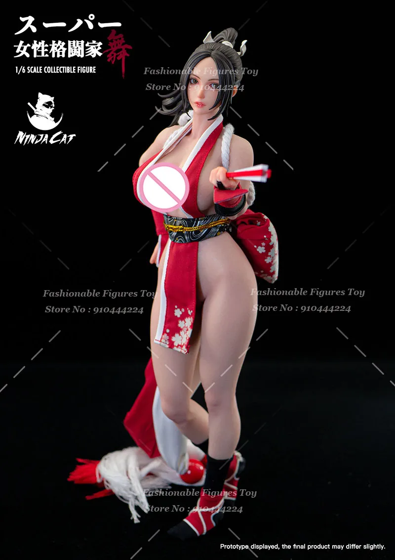IN VOORRAAD Ninja Kat N001 1/6 Vrouwen Soldaat Vechter Mai Shiranui Sexy Japanse Anime Game Poppen 12Inch Action Figure Model