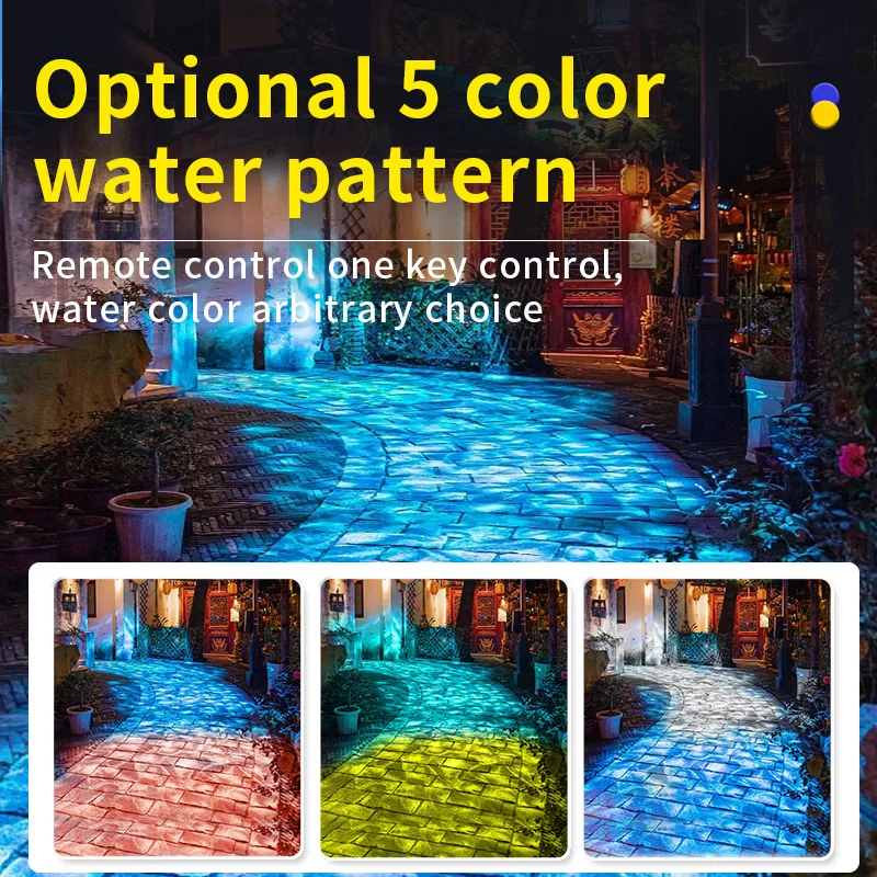 LED ocean water waving lamp lampada di proiezione ad alta potenza dynamic water ripple luce realistica DMX512 syn color automatic