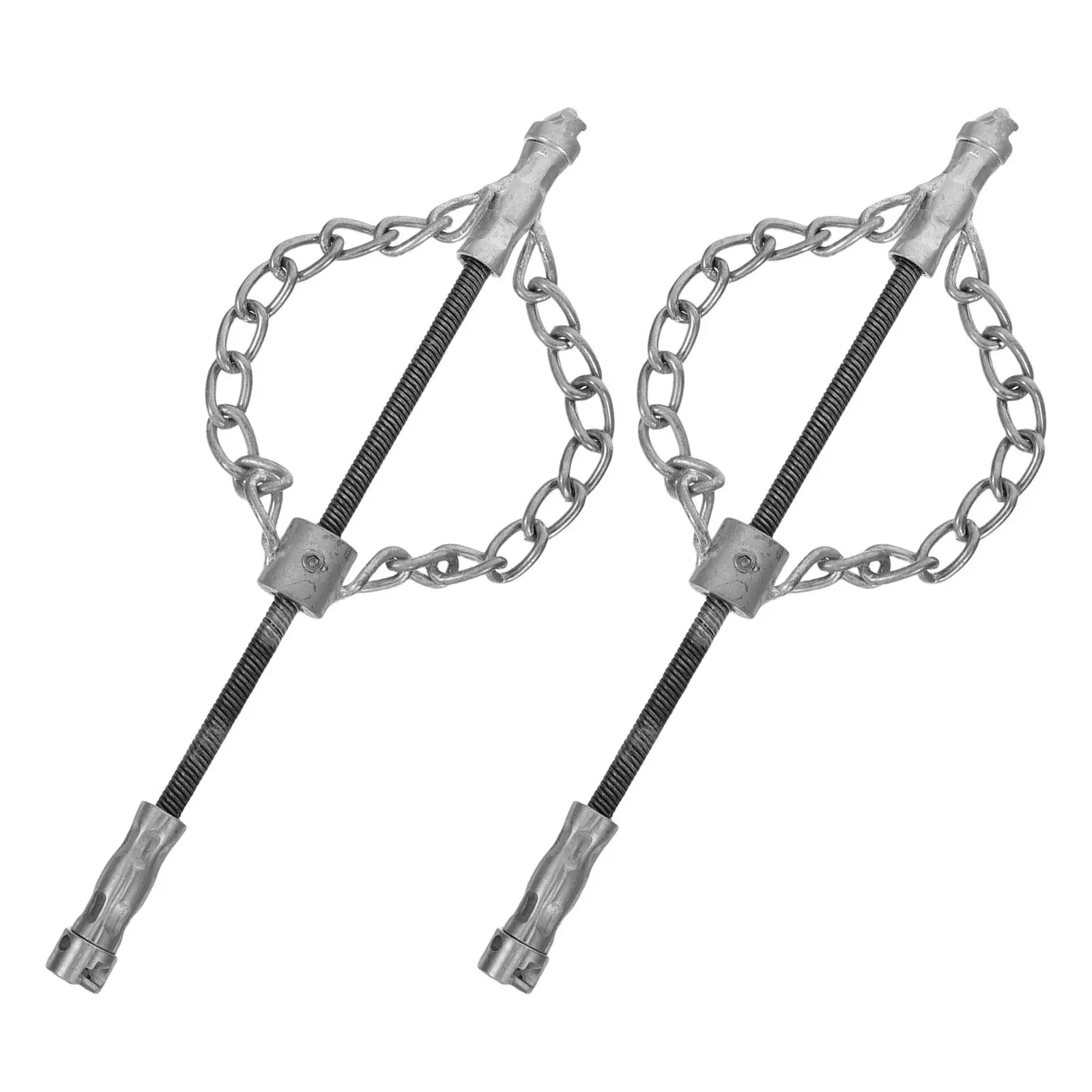 2Pcs Heavy Duty Mainline Sewer Cleaner Chain Flexible Push Snake Cable Drain Cleaner Tool PVC Safe Kitchen Pipe Grease Removal