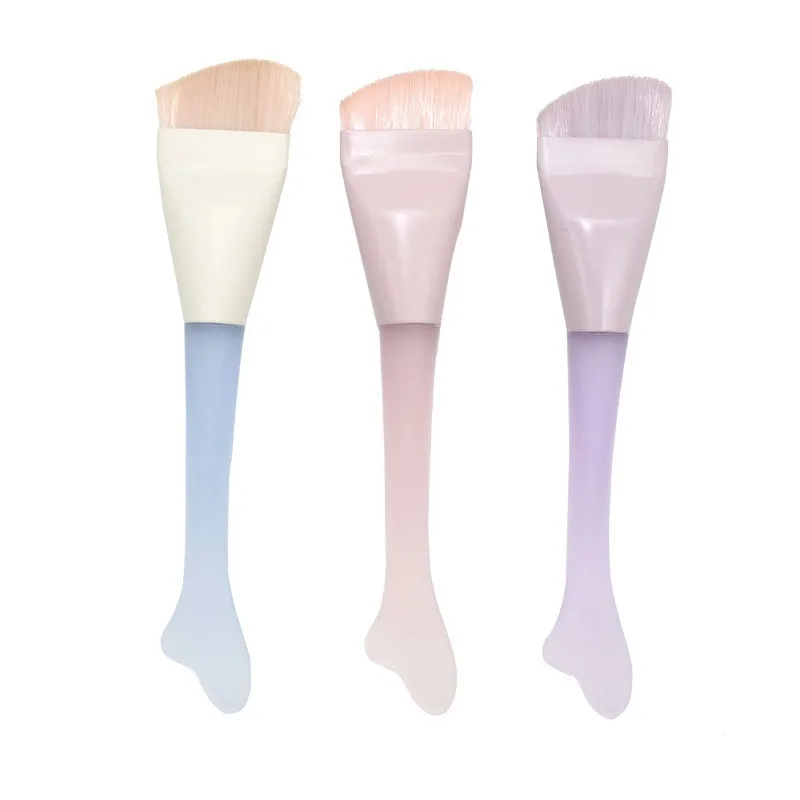 Pinceau de maquillage à bord fin, pour fond de teint plat, Double face, pour une Application précise, poignée ergonomique et Portable