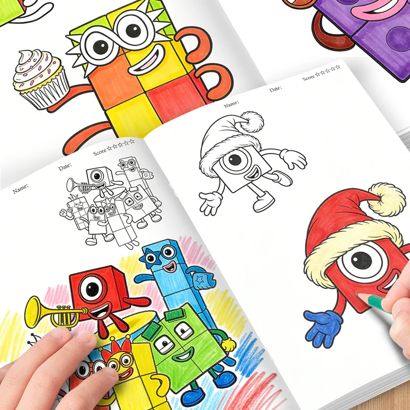 Niedliche digitale Malbücher, Anime-Cartoon-Linienzeichnungen, Skizzen-Bilderbuch für Kinder, Geburtstagsgeschenk für Kinder/Weihnachtsgeschenk – Detail 4
