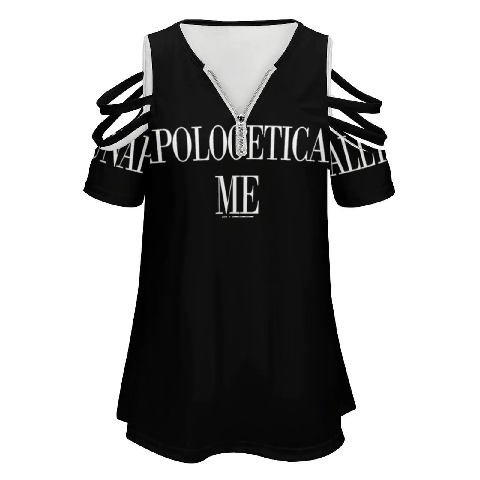 Unapologetically Me Women Zipper Various styles Printed T Shirts Tops Full Print T-Shirt Diva Unapologetic Sorrynotsorry