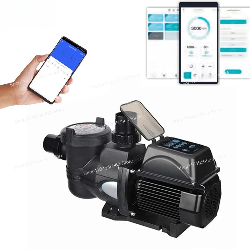 APP Remote Control Variable Frequency Pool Pump, Smart Energy Efficient Pump with Flow Adjustment for Pool Systems