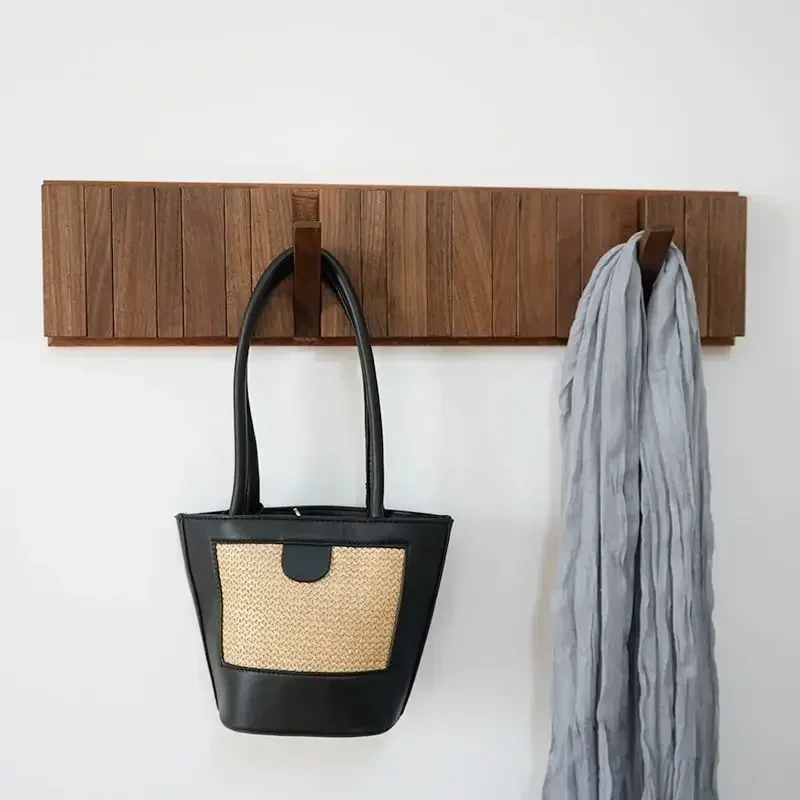 

Coat Rack Hook Nordic Walnut Wall Clothes Racks Furniture for Home Dressing Rooms Piano Keys Coat Shelves Dress Hanger Room