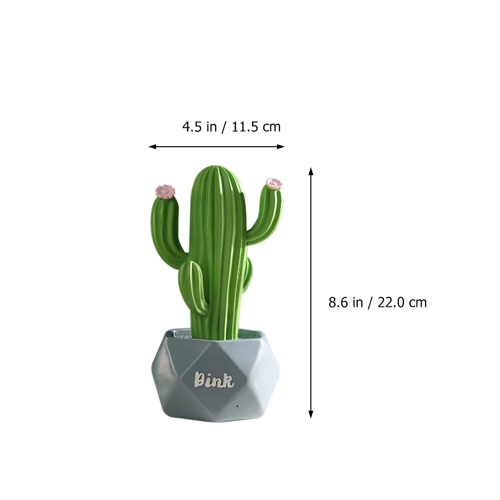 

1Pcs Lifelike Cactus Bonsai Exquisite Resin Decor Verdant Office Home Adornment Visual Enjoyment Simulated Flower Bonsai