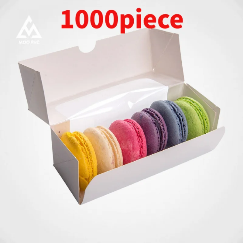 

10 00piece.Custom.Cute Small Cup Cake Box Custom Logo Printed Macaron Cake Bakery Dessert Cookie Boxes With Wind