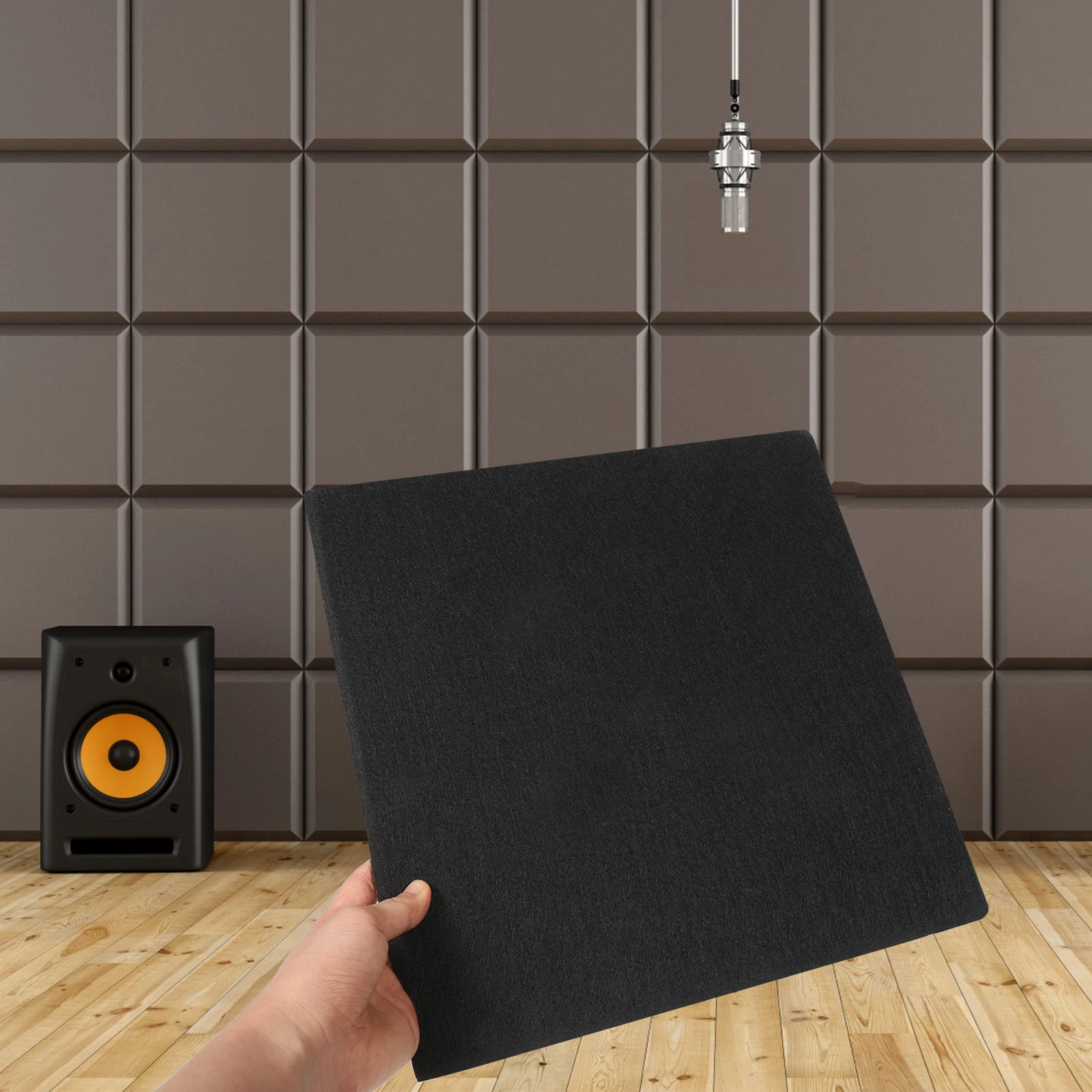 

12pcs Acoustic Panels Soundproofing Resistant Noise Reducing Wall Padding Studio Sound Absorbing Treatment For Music