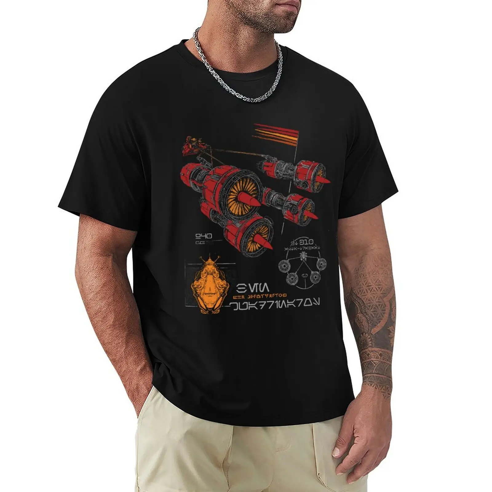 

Ben Quadrinaros Podracer T-Shirt luxury designer summer top T-shirts man graphics t shirts for men pack