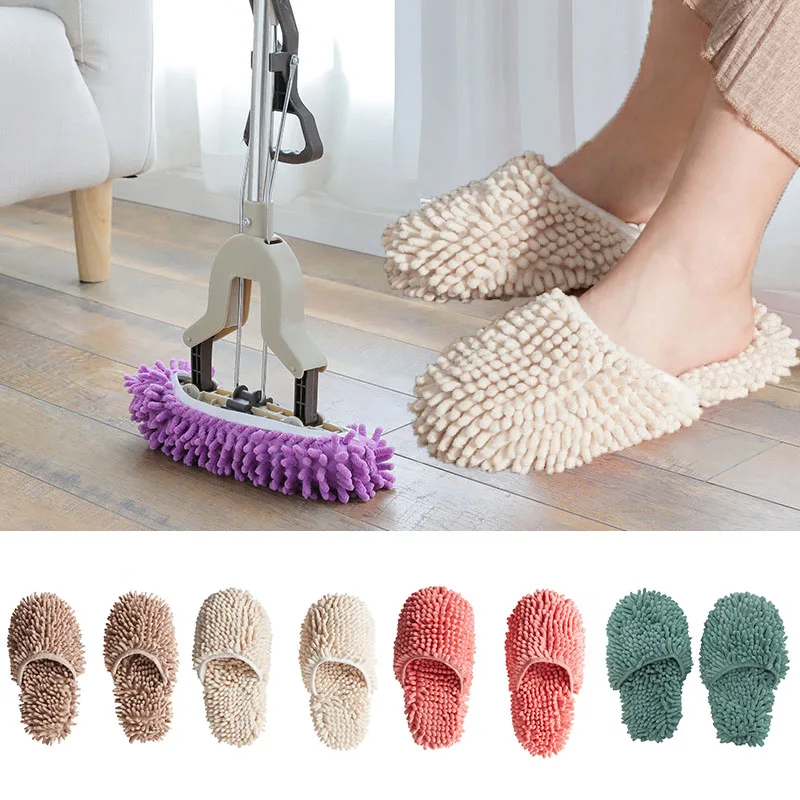 

Washable Lazy Mopping Slippers Microfiber Cleaning Floor Dusting Slippers Detachable Mop Shoes Household Floor Cleaning Tools