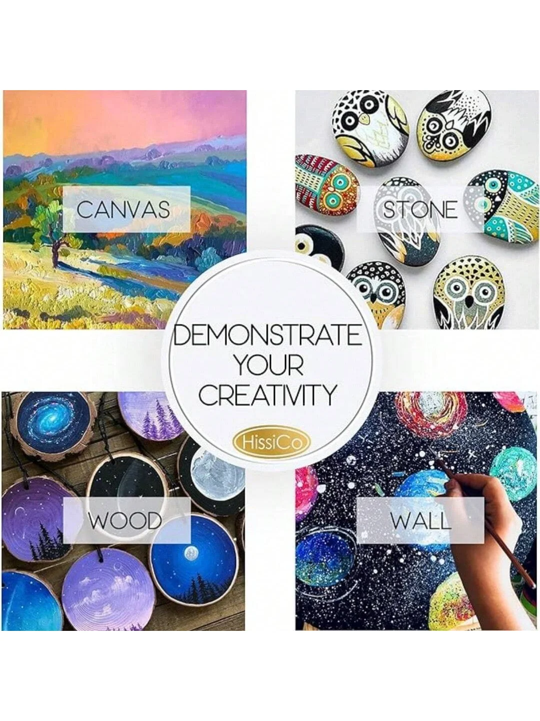 12/18/24/36 Set di colori acrilici colorati, 12 ml/0,42 once, può essere mescolato per dipingere, scarabocchi, fai da te e creazione artistica, hol perfetto