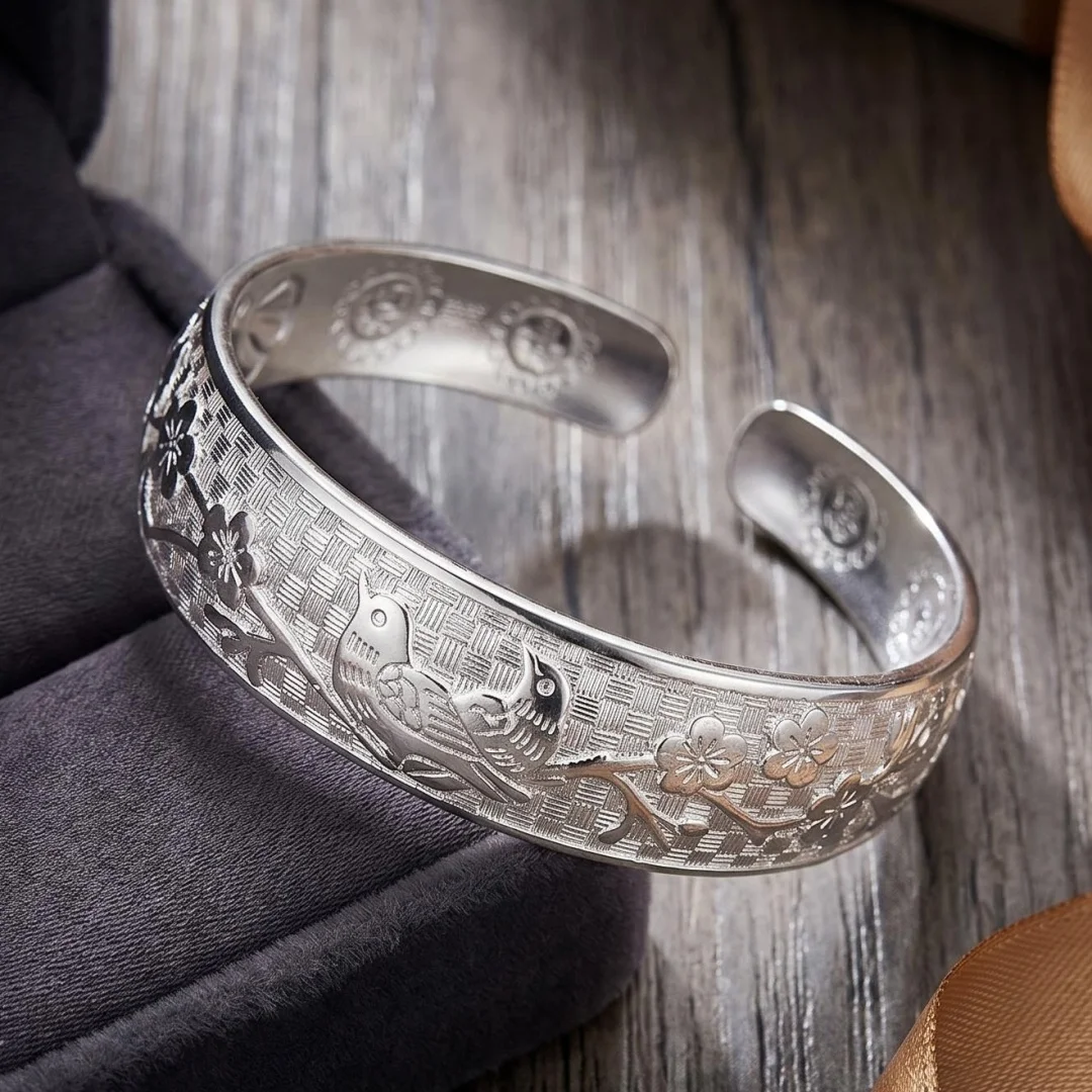 Nouveau bracelet en argent sterling 925 pour femmes et hommes, bijoux de mode pour mariage et fête, joli bracelet tissé à la main, réglable, rétro