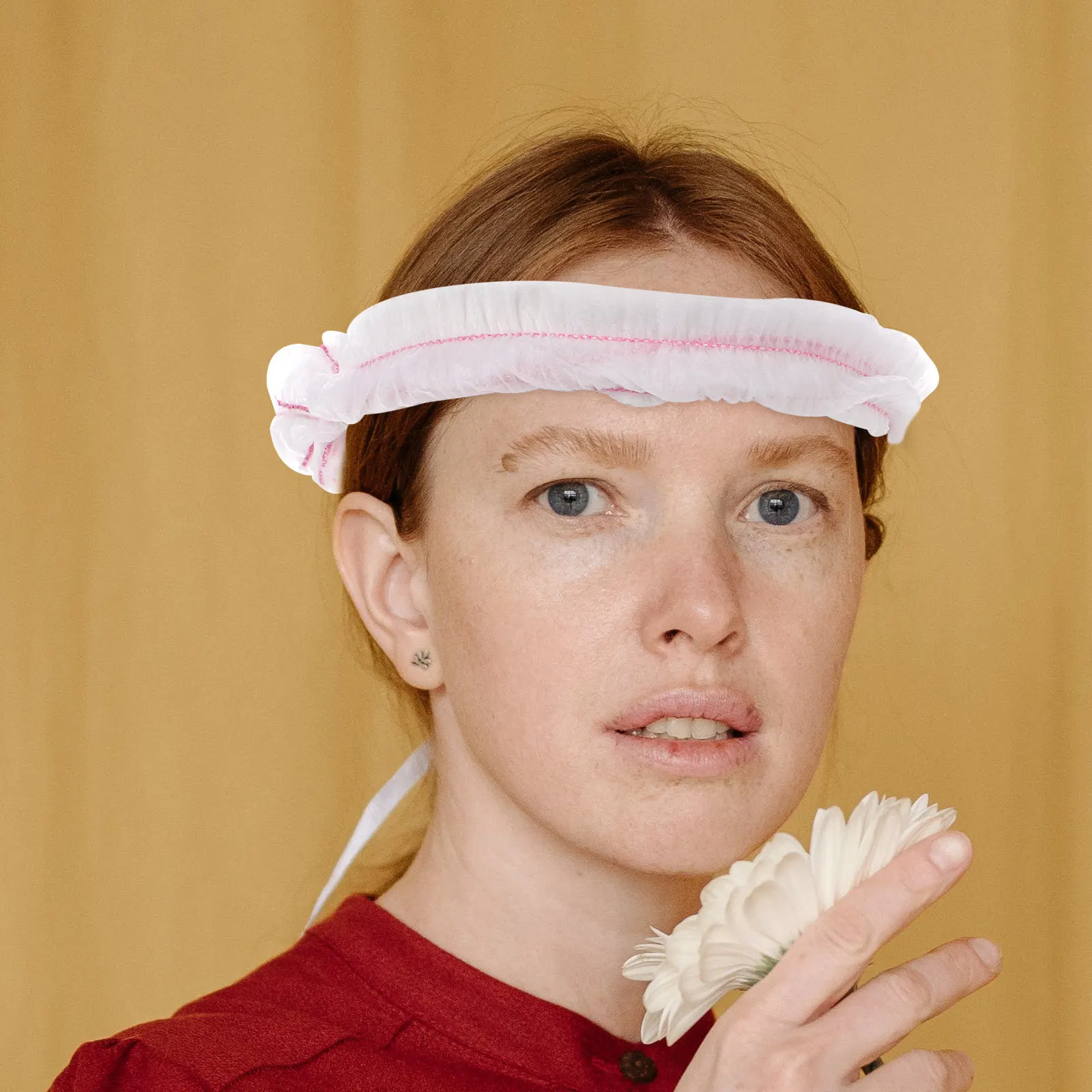 

100Pcs Disposable Headbands for Facials Soft Nonwoven Fabric Elastic Design Spa Makeup Skin Care Beauty Accessories