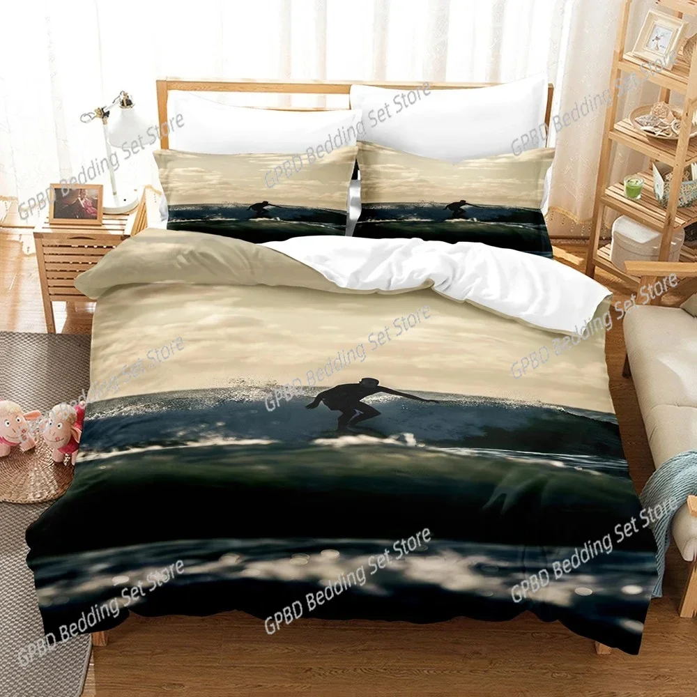 

3Dsurf On The Sea Bedding Sets Duvet Cover Set With Pillowcase Twin Full Queen King Bedclothes Duvet Cover