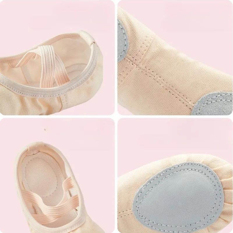 Mulheres homens crianças chinelos de cabeça plana chinelos de balé macio sapatos de dança do ventre yoga ginásio preto branco