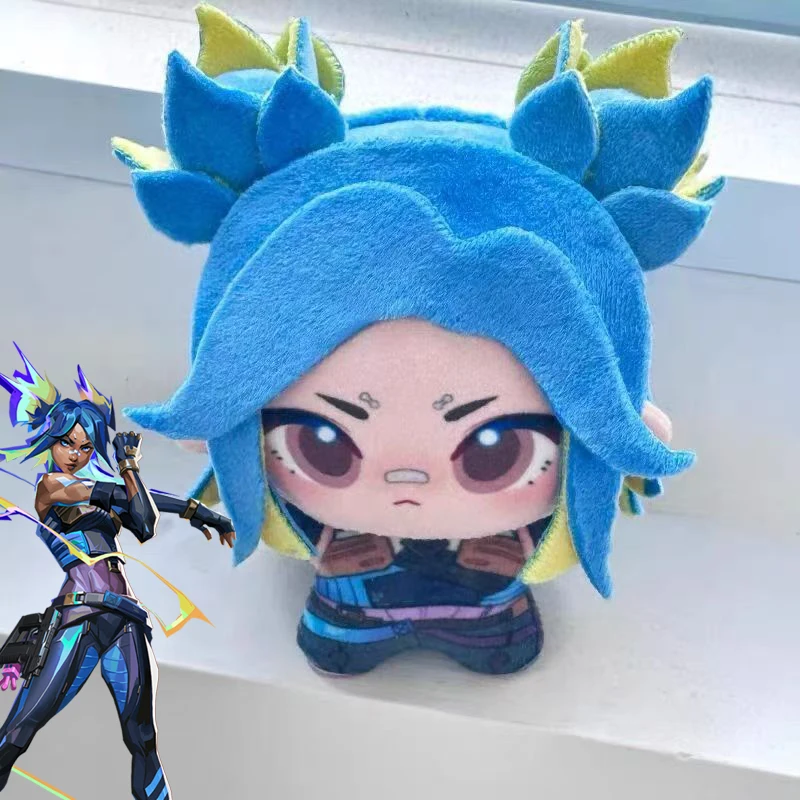 

Игра VALORANT неоновый брелок для косплея, милый плюшевый хлопковый кукла, рюкзак, подвеска, брелок, аксессуары, рождественские украшения