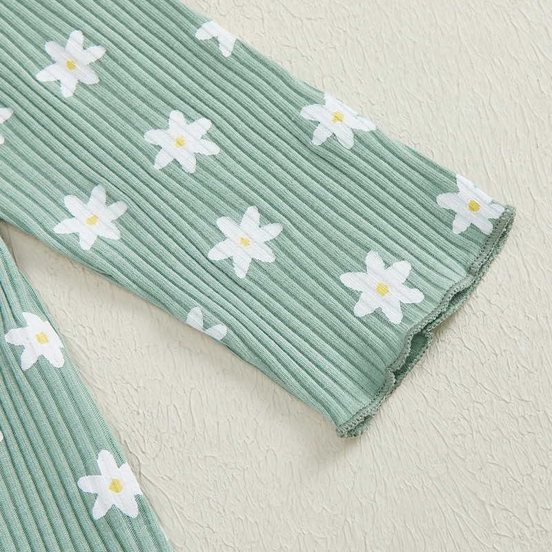 Citgeett-للفتيات تي شيرت طويل الأكمام الأزهار والسراويل مضيئة ، ملابس الخريف ، ملابس غير رسمية ، ملابس أطفال ، الخريف