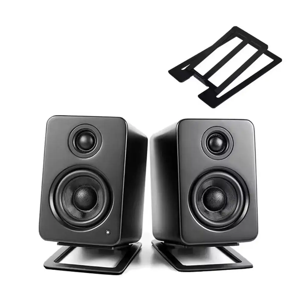 Soporte para altavoces de escritorio, base para altavoces de estantería HIFI, soporte para audio con sonido envolvente 15 °   Soporte Inclinable