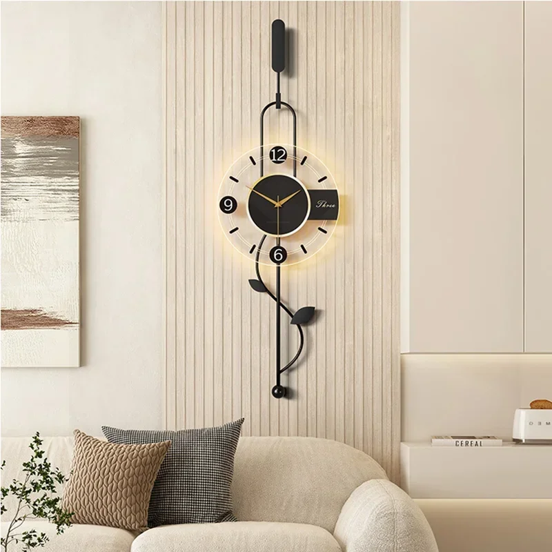Relojes de Pared Bonitos para Restaurante, Reloj de Pared Digital de Lujo para Decoración de Interiores de Restaurante, Mural Artístico, Reloj de Pared Estético Vintage, Decoración del Hogar