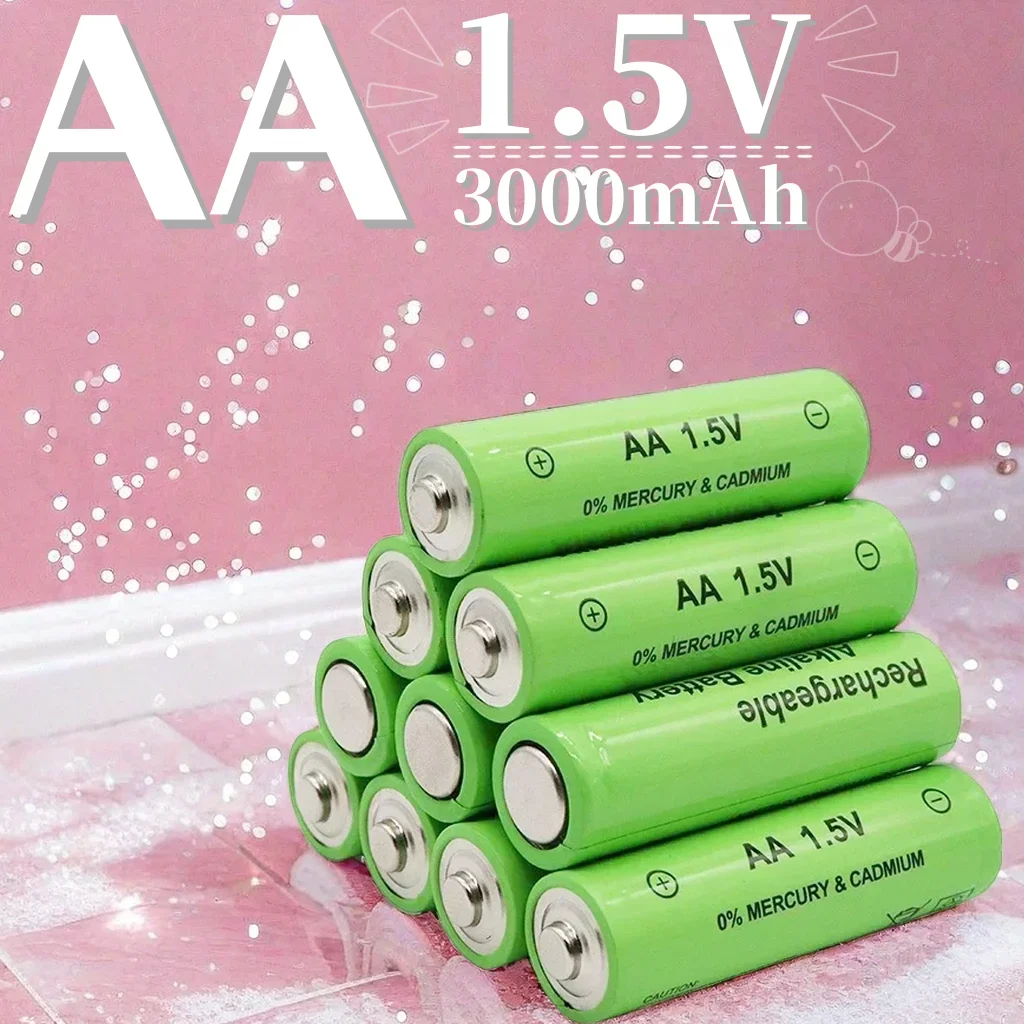 NEW AA Battery 3000 MAh Rechargeable Battery NI-MH 1.5 V AA Battery for Clocks, Mice, Computers, Toys Etc.