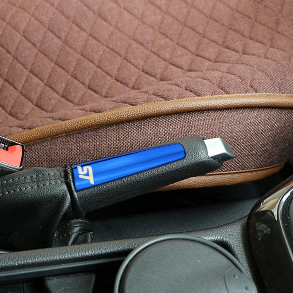 Car Handbrake Cover Fit for Ford Focus 2012 2013 2014 2015 2016 2017 2018 Hand Brake Handle Trim ABS/Stainless Steel Acc.