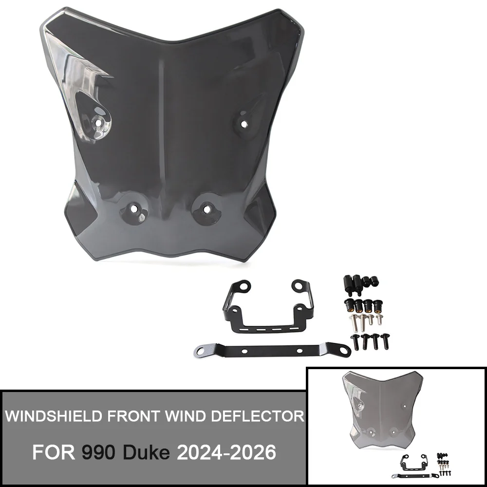 

For 990Duke 990 Duke 2024 2025 2026 990 Duke 990 Duke Motorcycle Windshield Front Wind Deflector Sport Windscreen Screen Airflow