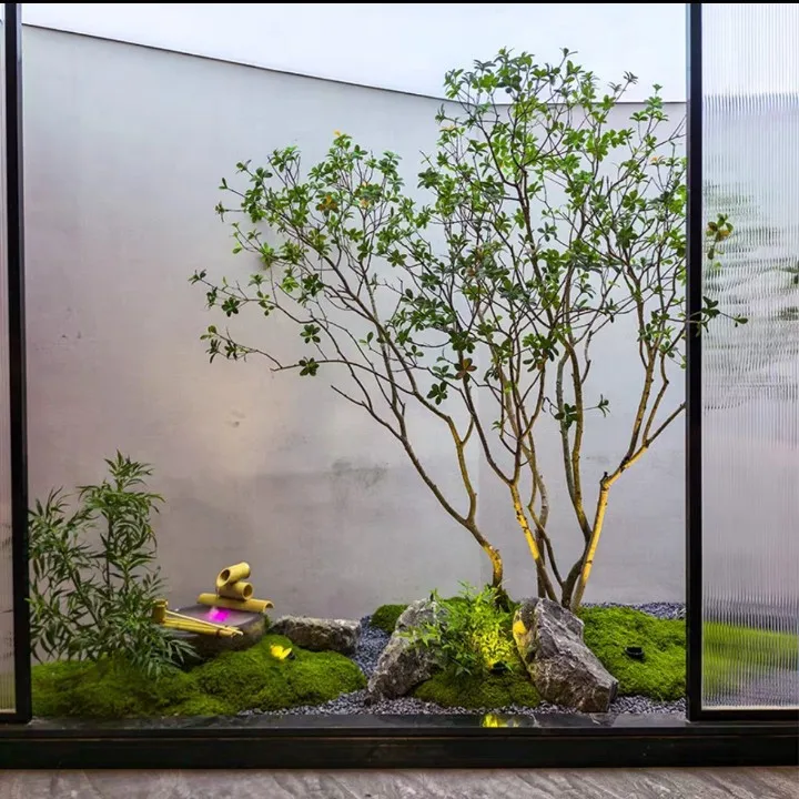 

Boutique Island Spring Flower Simulation Green Plant Interior Decoration Landscape Floor Ornament Bionic Plant