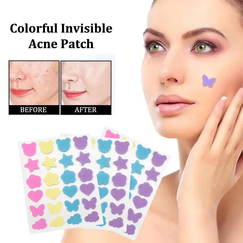 

1 Sheet Colorful Invisible Acne Patch Mini Love Star Flower Pimple Removal Blain Sticker Beauty Skin Care Makeup Tool Concealer