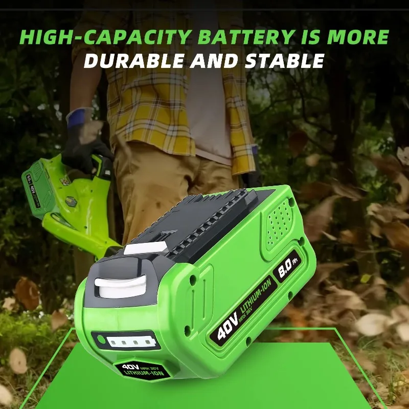 بطارية 40 فولت 6.0 أمبير في الساعة 29462 تحل محل Greenworks 29472 29282 أداة كهربائية بطارية قابلة للشحن يتم شحنها في المستودع المحلي
