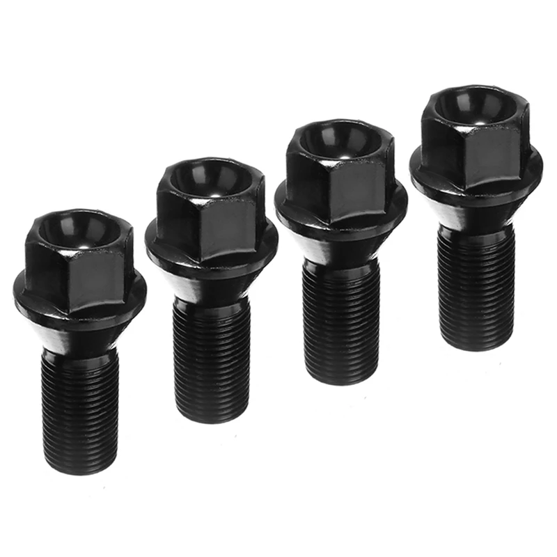 10Pcs M14 X 1.25 Black Wheel Locking Lug Bolt Nut Steel 36136781151 For -BMW X3 X5 E70 E71 F20 F25 X5 X6