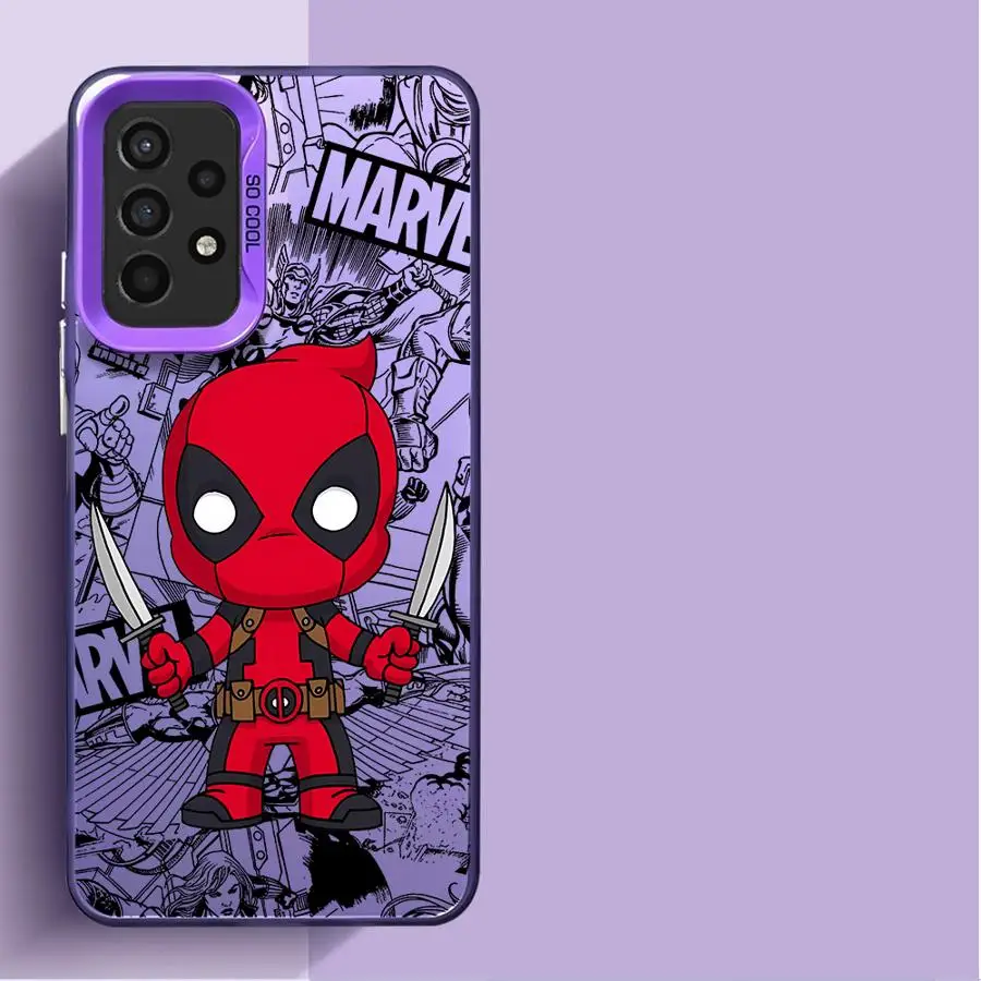 Funda de teléfono de dibujos animados de Marvel Deadpool para Samsung Galaxy A14, A13, A15, A23, 4G, A34, A33, A53, A24, A54, A35, A55, 5G, A11, A12