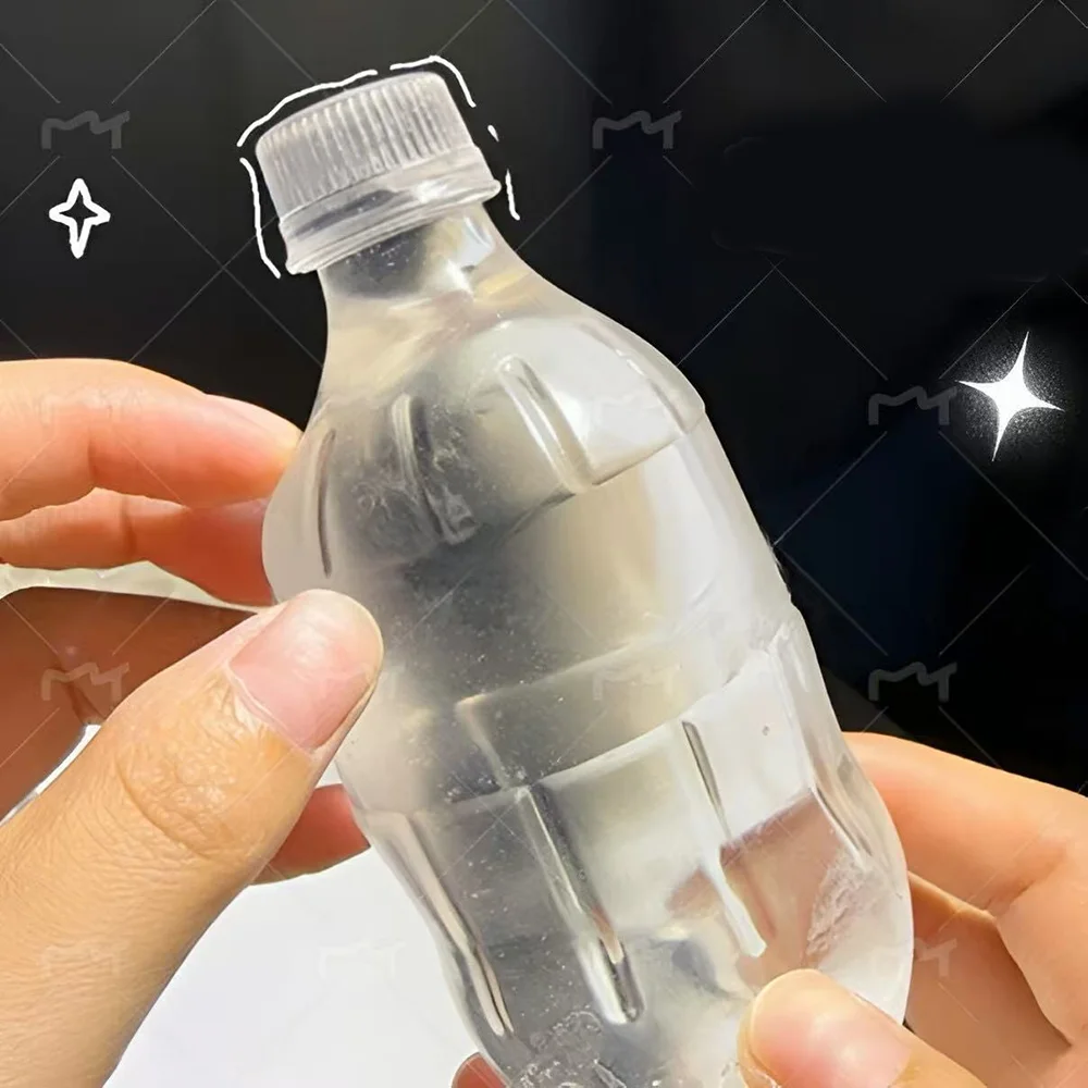 1pc Transparent Mineral Water Soft Pinch Relieves Daily Tension Decompression Slow Rebound Fidget Simulation Mineral Water Toy.