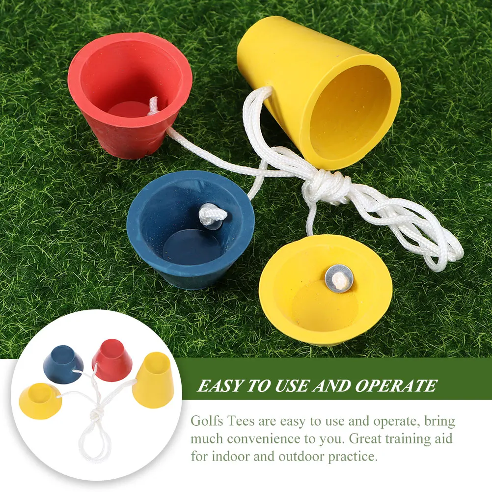 

16pcs Rubber Golf Tees Durable Outdoor Indoor Training Aids For Golf Balls Practice Long Lasting Holders Bases Supports
