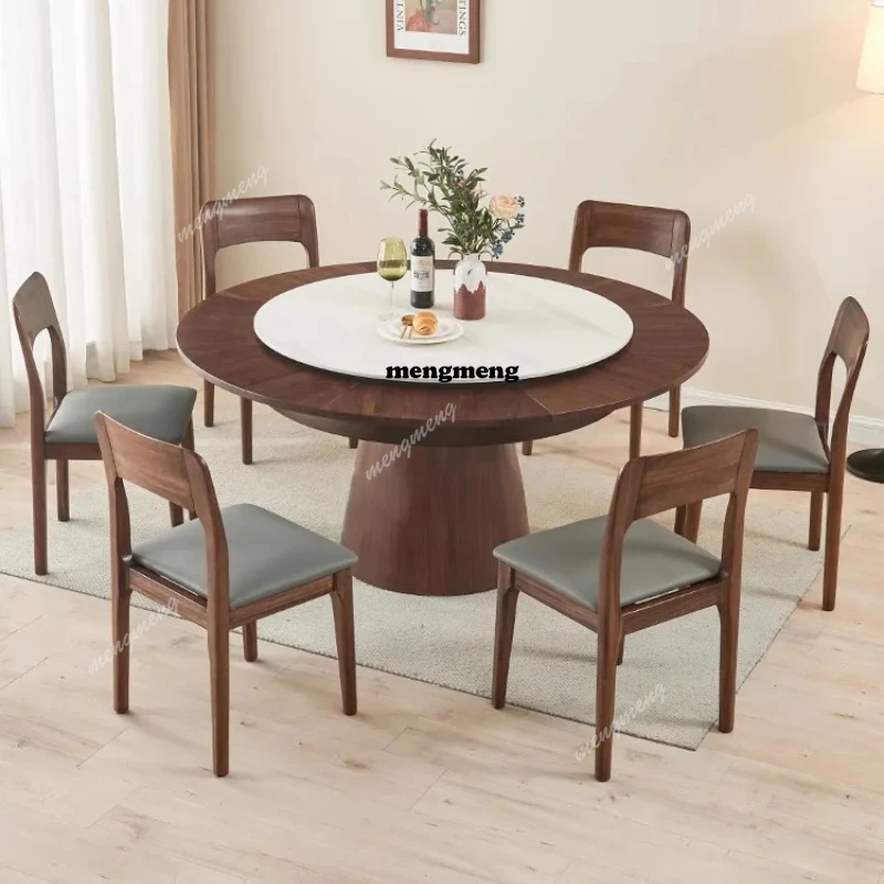 Rotating Dining Table Variable Diameter Modern Fashion Dining Table Sense Sophistication Dining Room Furniture Esstisch