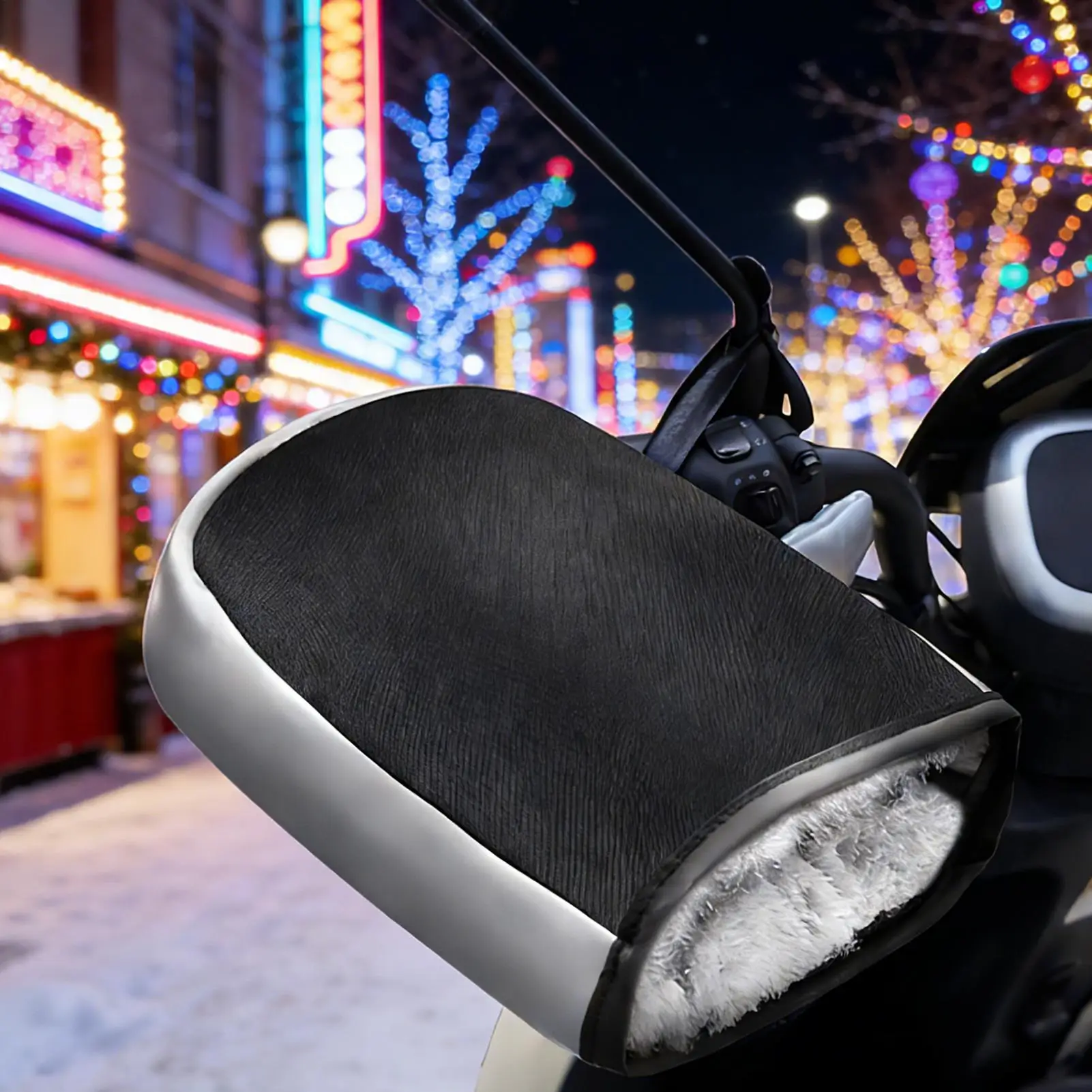 

Мотоциклетные светоотражающие перчатки на руль, зимние теплые теплые перчатки, варежки на руль велосипеда для холодной погоды для мотоцикла