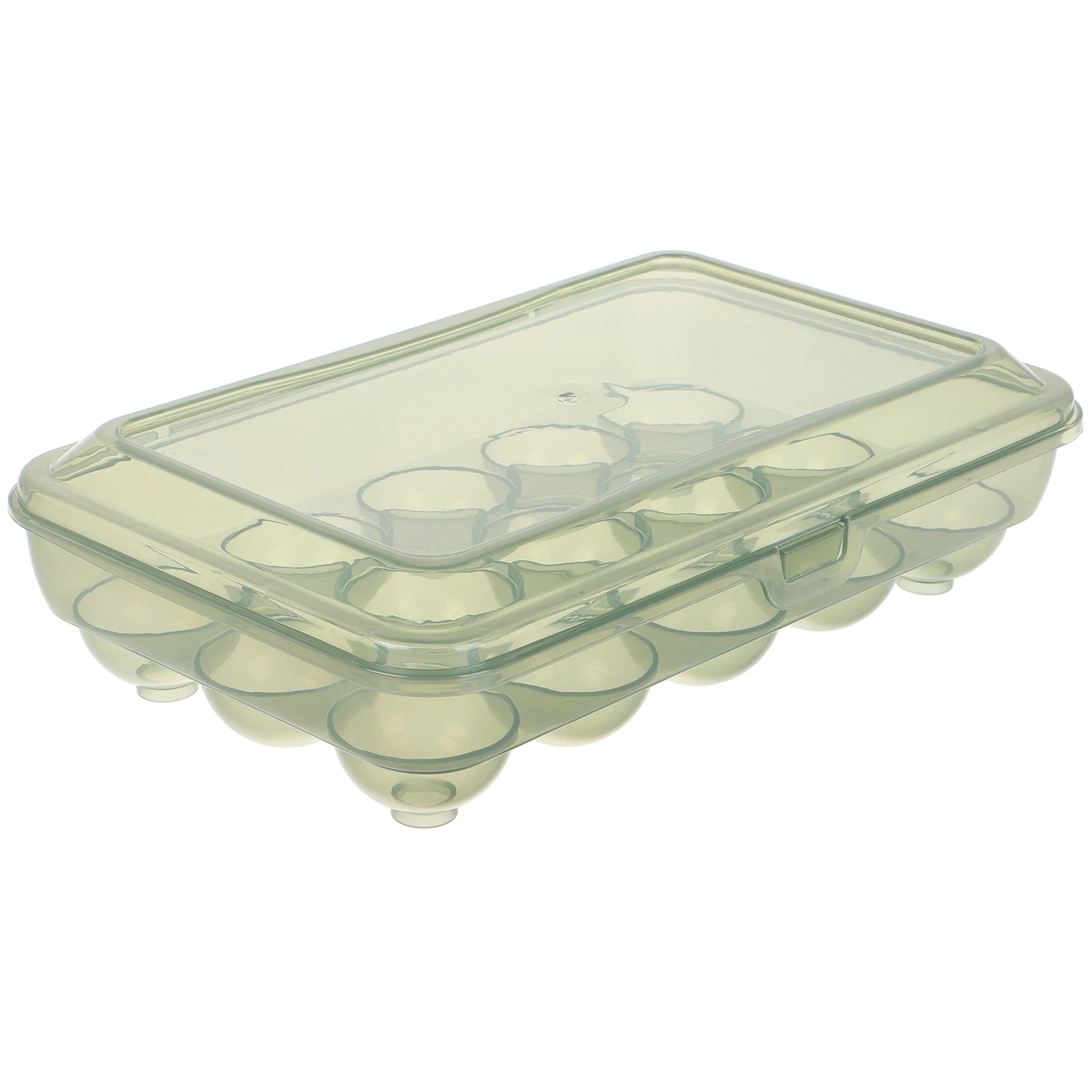 

Storage Container Stackable Plastic Egg Tray Lid Refrigerator Organizer Fridge Egg Holder Box Kitchen Supply Space-Saving