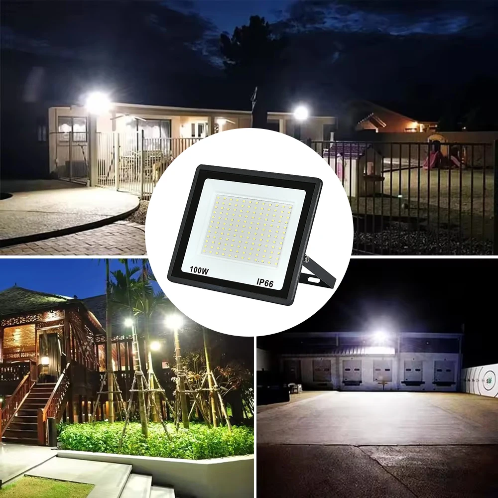 LED Flood Light 50W 100W 150W AC220V Reflector Spotlight Street Light 180 Rotation Wall Lamp Waterproof Outdoor Garden Lighting