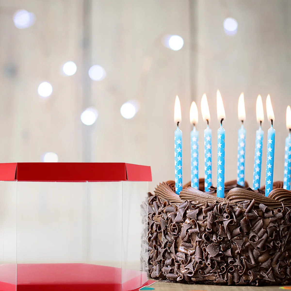 

Hexagon Prismatic Cake Box Transparent Gift Box Environmentally Friendly Material Simple Design Birthday Cake Case