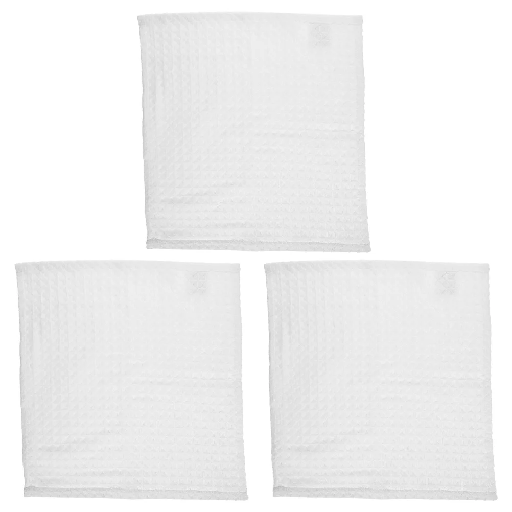 

3 шт., вафельные салфетки для лица, хлопковые полотенца для мытья, для нежного очищения и снятия макияжа, высоко впитывающие многоразовые маленькие