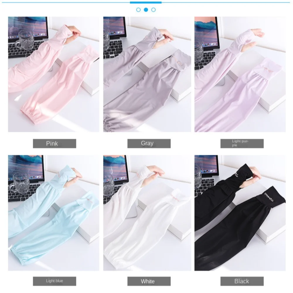 Female Sun Protection Lantern Rabbit Shaped Hand Sleeves Ice Silk Outdoor Protection Arm Protection Gloves Night Market Street