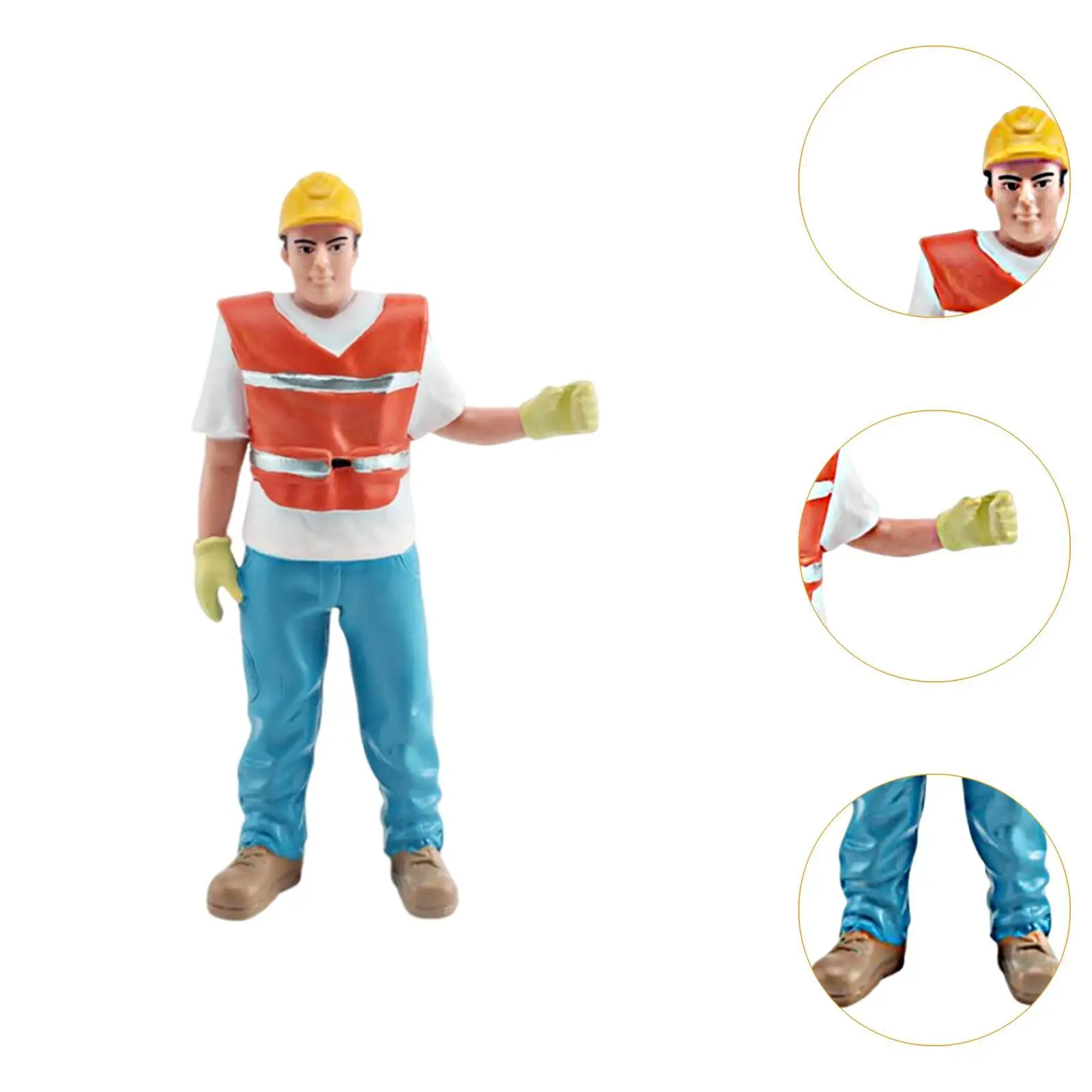 Mini Figure Hand Painted Resin People Figurine Ornament for Architectural Micro Scene Table Decoration and DIY Layout